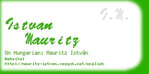istvan mauritz business card